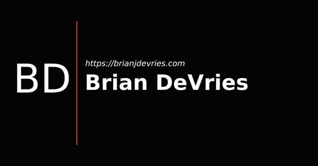 brianjdevries.com screenshot