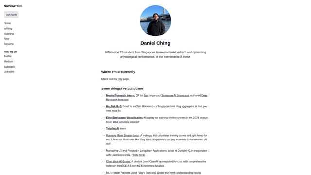 danielcwq.com screenshot