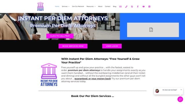 instantperdiemattorneyservice.com screenshot