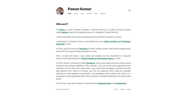 itspawanhere.com screenshot