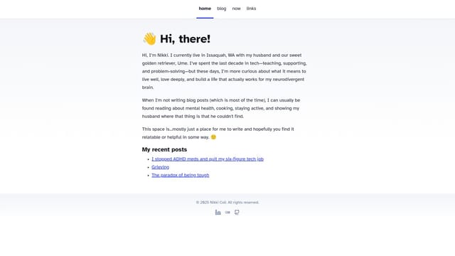 nikkicoll.care screenshot