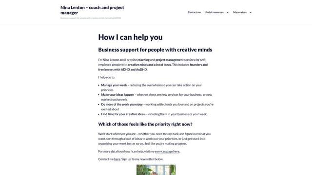 ninalenton.co.uk screenshot
