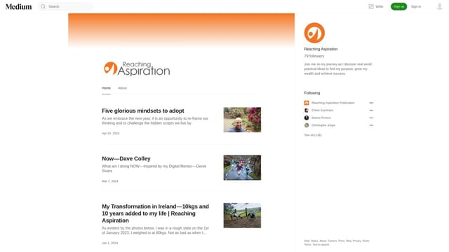 reachingaspiration.medium.com screenshot