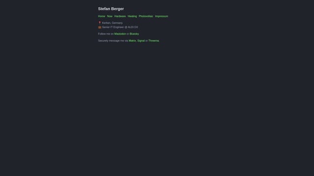stefanberger.net screenshot